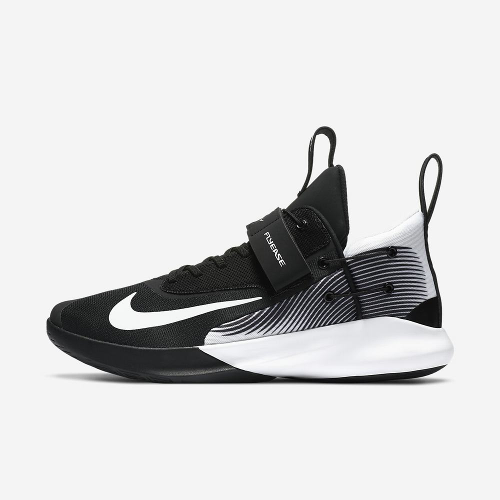 Chaussure De Basket Nike Precision 4 FlyEase (Extra Wide) Noir 6231-970 Black/White Homme | VDM-81622315